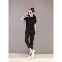 womens other daily casual classic spring summer t shirt pant suits sol ...