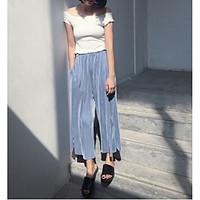 womens petite wide leg jeans pants casualdaily vintage simple solid hi ...