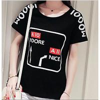 womens casual simple summer t shirt solid round neck short sleeve cott ...