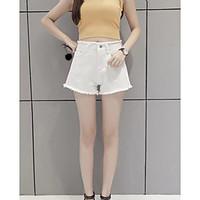 womens mid rise micro elastic shorts pants simple slim solid