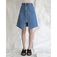 womens going out asymmetrical skirts a line solid summer