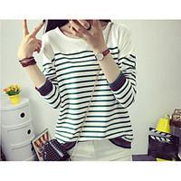 womens going out street chic t shirt solid round neck sleeve silk