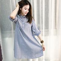 womens graduation athleisure simple tunic dress lines waves shirt coll ...