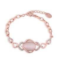 womens chain bracelet charm bracelet imitation opal aaa cubic zirconia ...