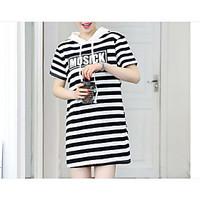 womens running shift dress striped v neck above knee short sleeve othe ...