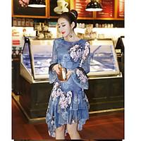 womens special occasion other a line dress floral round neck above kne ...