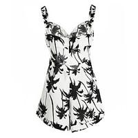 womens sexy print cute plus sizes micro elastic thin sleeveless jumpsu ...