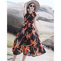 womens going out casualdaily simple sheath dress floral print v neck m ...