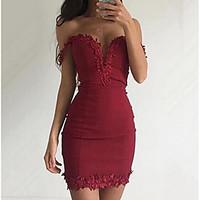 womens going out casualdaily sexy boho street chic sheath lace dress s ...