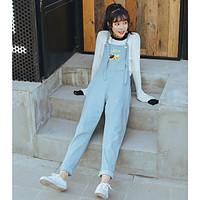 womens high rise strenchy overalls pants simple loose solid