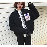 womens casualdaily street chic spring summer jacket geometric square n ...