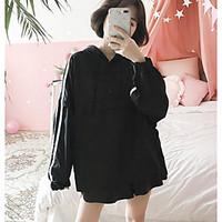 womens casualdaily street chic spring jacket solid hooded long sleeve  ...