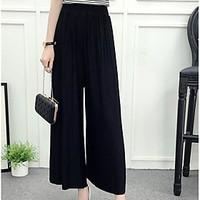 womens mid rise strenchy wide leg pants simple wide leg solid