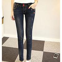 womens high rise strenchy jeans pants street chic slim skinny solid