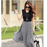 womens going out loose dress solid v neck maxi sleeveless silk summer  ...