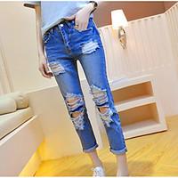 womens high rise strenchy loose pants street chic loose pure color sol ...