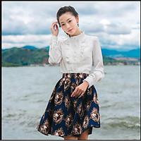womens casualdaily simple cute street chic fall shirt skirt suits soli ...