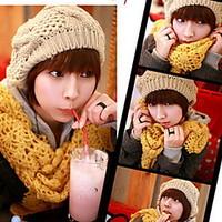 Women Wool Blend Twistedwire Globular Knitted Hats