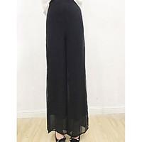 womens high rise inelastic chinos pants simple wide leg solid