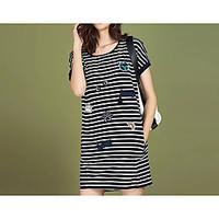 womens going out casualdaily simple street chic sheath dress solid rou ...