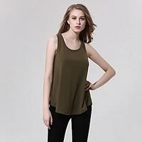 womens casualdaily sexy summer tank top solid round neck sleeveless co ...