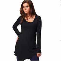 womens going out holiday sexy t shirt solid v neck long sleeve cotton