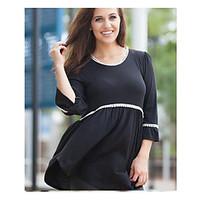 womens going out sophisticated t shirt solid round neck short sleeve r ...