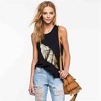 womens formal simple tank top solid round neck short sleeve cotton