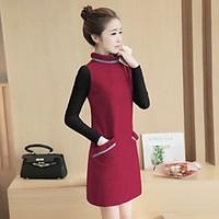 womens going out casualdaily cute a line swing dress print round neck  ...