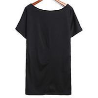 womens going out sexy t shirt solid round neck short sleeve cotton