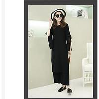 womens casualdaily simple street chic spring summer t shirt pant suits ...