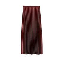 womens midi skirts simple a line pure color solid