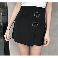 womens casualdaily knee length skirts a line solid summer