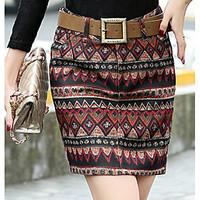 womens going out casualdaily above knee skirts street chic bodycon geo ...