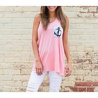 womens casualdaily simple tank top solid geometric round neck sleevele ...