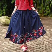 womens midi skirts swing floral