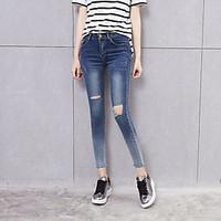 womens high rise strenchy jeans pants street chic slim solid