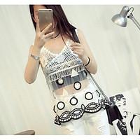 womens going out sexy blouse solid v neck sleeveless others