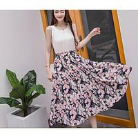 Women\'s Casual/Daily Midi Skirts Trumpet/Mermaid Floral Summer