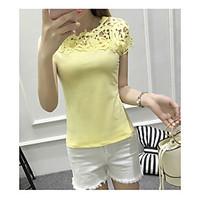 womens casualdaily simple t shirt solid round neck short sleeve others