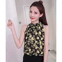 womens going out vintage blouse floral round neck sleeveless others