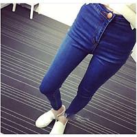 womens high rise strenchy skinny pants street chic skinny pure color s ...