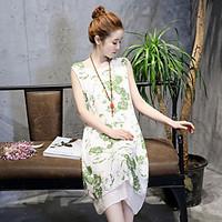 womens going out casualdaily vintage chinoiserie loose t shirt dress s ...