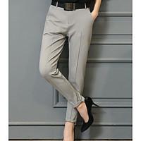 womens high rise inelastic chinos pants simple wide leg solid