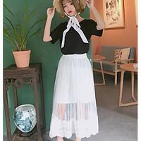 Women\'s Casual/Daily Midi Skirts Swing Solid Summer