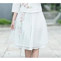 womens casualdaily midi skirts swing print summer