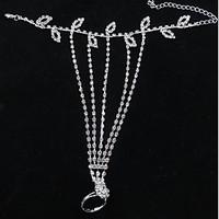 womens white crystal anklet 1pc