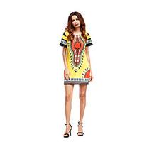 Women\'s Going out Casual/Daily Beach Sexy Vintage Street chic Loose Sheath Dress, Print Strap Maxi Sleeveless Polyester Summer High Rise