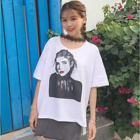 womens going out cute summer t shirt print halter short sleeve cotton  ...