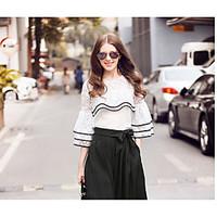 womens casualdaily simple t shirt solid round neck length sleeve cotto ...